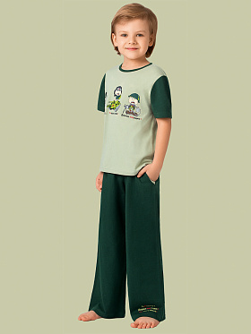 Пижама, Nirey BXP401311, темный милитари/принт,  BXP401311 зелёный