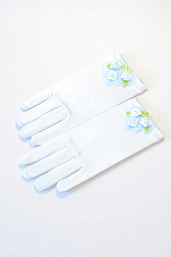 Перчатки детские (атласные),  PACG011201 голубой