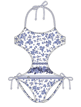 Купальник детский Sylva,  GS011508 AF Sylva голубой