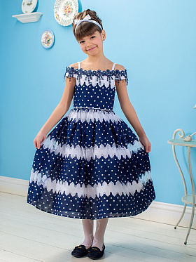 Платье для девочек,  PSA031404 синий