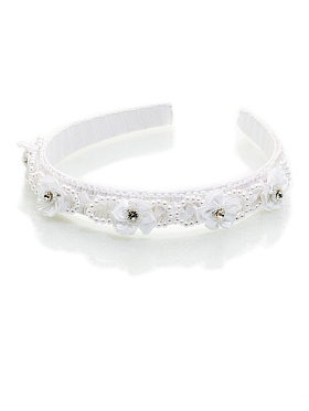 Ободок, Perlitta PACO021433, белый,  PACO021433 белый