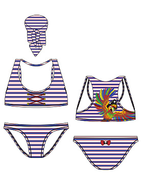 Детский купальник (топ, плавки, юбка),  GBZ081205 Armador 