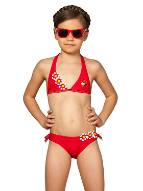 Купальник для девочек,  GB051406 Ladybird красный