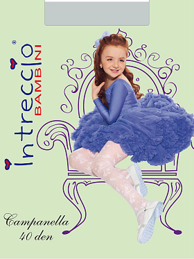 Колготки детские, Intreccio Bambini CAMPANELLA 40, azzurro,  CAMPANELLA 40 голубой