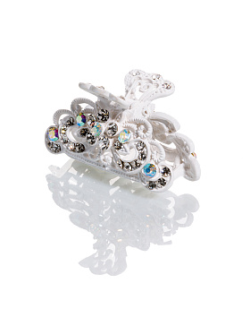 Заколка-крабик, Perlitta PACP041428, белый,  PACP041428 белый