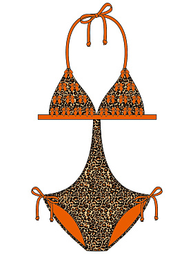 Купальник детский Joleen,  GS021304 AF Joleen коричневый