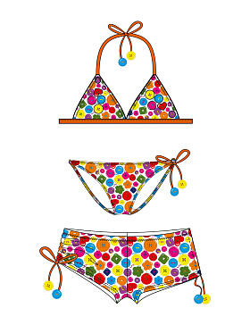 Купальник с шортами Adriana,  GBX041404 AF Adriana разноцветный