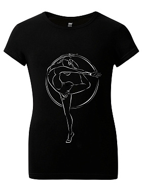 Футболка, FDS011504B, чёрный,  FDS011504B чёрный