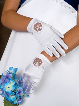Перчатки для девочек,  PACG011311 белый