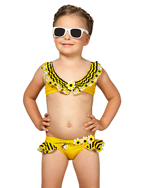 Купальник для девочек,  GB051407 Lea жёлтый