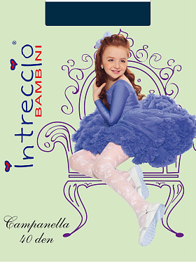 Колготки детские, Intreccio Bambini CAMPANELLA 40, blu scuro,  CAMPANELLA 40 синий