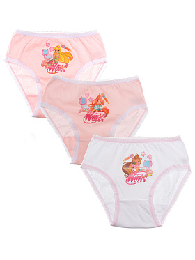 Трусы, 3 шт., Franzoni Winx Glamour, multicolor,  Winx Glamour розовый