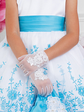 Перчатки для девочек, Perlitta PACG011403, белый,  PACG011403 белый