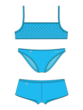 Купальник с шортами Natalie,  GBX011403A AF Natalie голубой