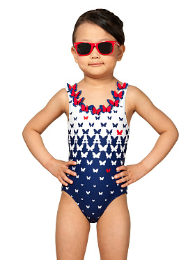 Купальник для девочек слитный,  GS061401Facilita синий