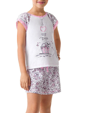 Пижама детская для девочек,  AGXP421310 белый