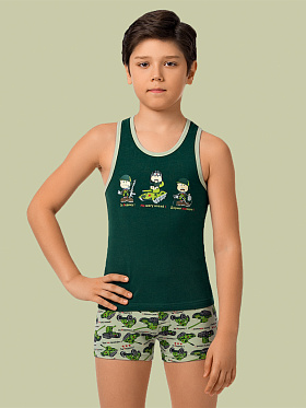 Майка-борцовка для мальчиков,  BBM401308 зелёный