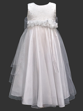 Платье праздничное для девочек,  PSA021201 белый