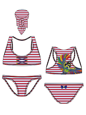 Детский купальник (топ, плавки, юбка),  GBZ081205 Armador 