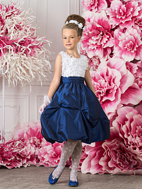 Платье праздничное для девочек,  PSA051404 синий
