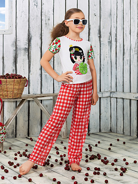 Футболка с брюками Carina,  GHC021509 AF Carina красный