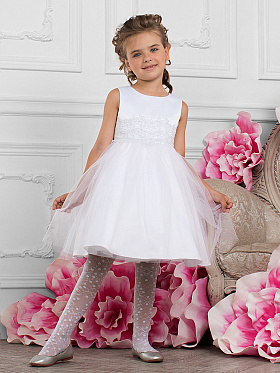 Платье праздничное для девочек,  PSA061406 белый