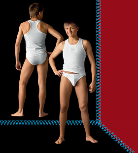 Майка с трусами,  TBS9915A белый