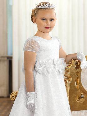 Платье праздничное для девочек,  PSA021202 белый