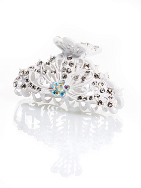 Заколка-крабик, Perlitta PACP041430, белый,  PACP041430 белый