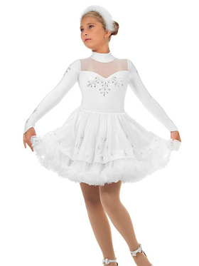 Бальное платье (юбка, подъюбник, боди, ободок),  PSHK041101 белый