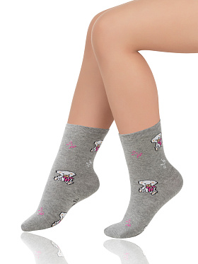 Носки детские, Arina SAK-14209, серый меланж,  SAK-14209 