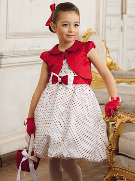 Платье праздничное для девочек,  PSAK041201 красный