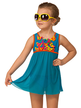 Платье детское летнее (с плавками),  GPQ041212 Cachipolla голубой