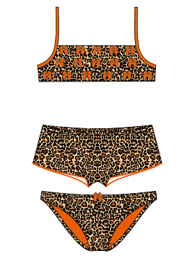 Купальник детский с шортами Jenny,  GBX021303 AF Jenny коричневый