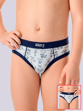 Трусы для мальчика, 2 шт., Nirey BP371312, светло-серый/принт,  BP371312 серый