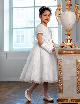 Платье праздничное для девочек,  PSA021101 белый