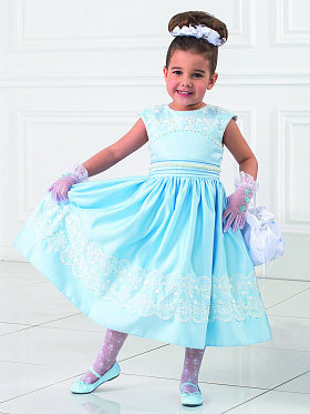 Платье для девочек, Perlitta PSA061501, нежно-голубой,  PSA061501 голубой