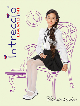 Колготки, Intreccio Bambini CLASSIC 40, bianco,  CLASSIC 40 белый