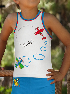 Майка для мальчика,  ABBM311109 белый