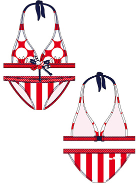 Купальник детский,  GB041103 Tulip красный